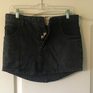 Free people Mia black jean mini skirt W27